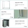 TC53G 5ft x 3ft Outdoor Metal Storage Shed Transparent plate Gray